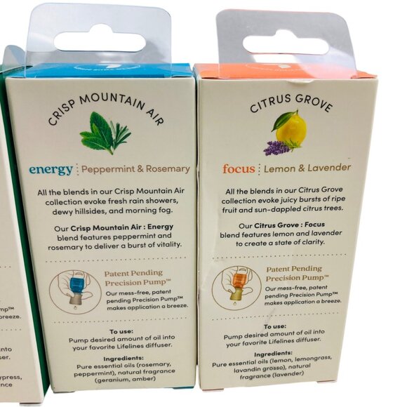 Lifelines Essential Oils Aromatherapy 5 Pack Various Focus, Energy, Calm - New - Picture 5 of 6